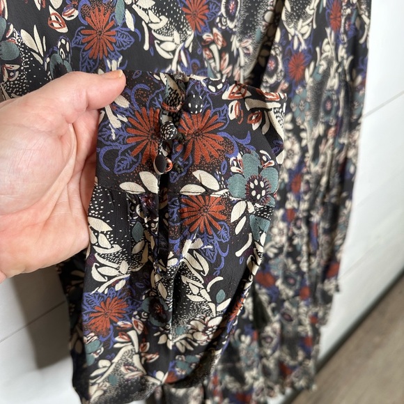 Free People Floral Bohemian Print Women's Spring Summer Dress - Small/Medium - Picture 3 of 11
